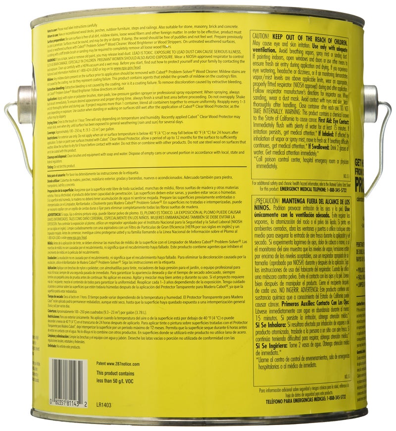 Cabot Clear Wood Protector, Clear, 1 Gallon - Image 2